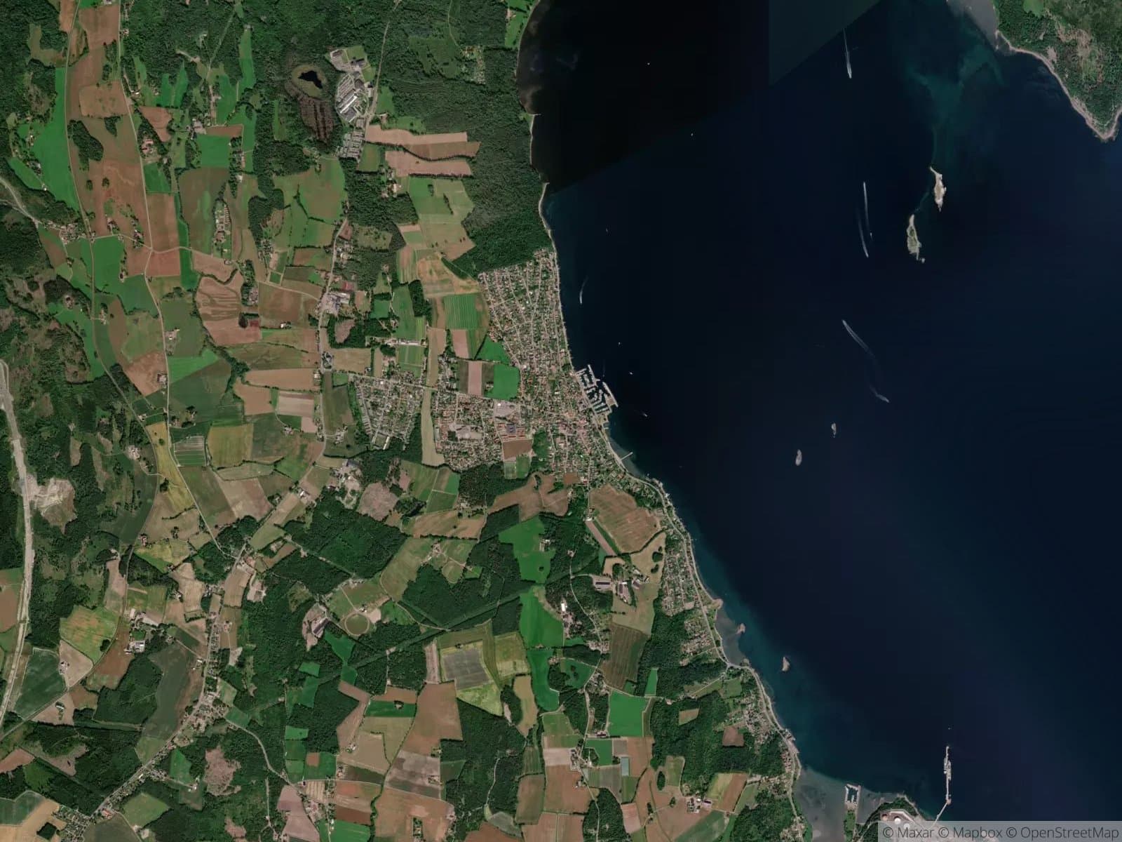 Satellittbilde av Åsgårdstrand