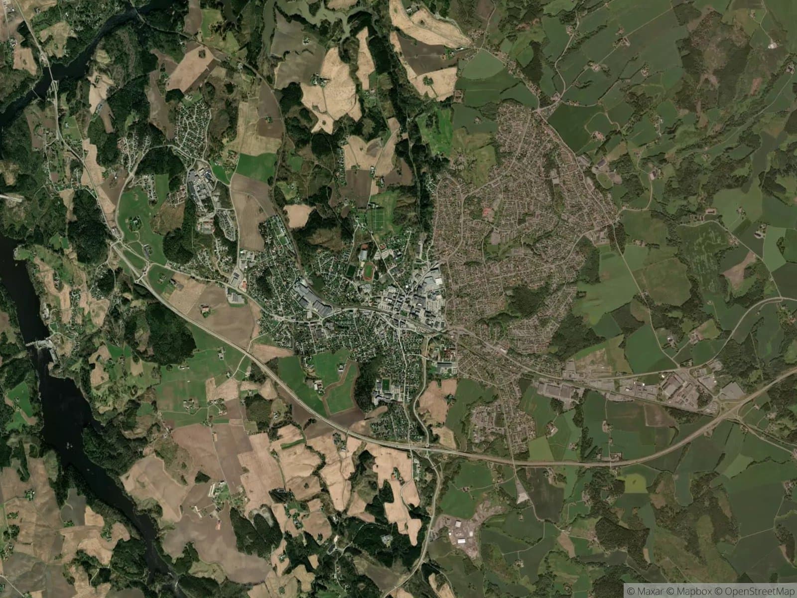 Satellittbilde av Askim