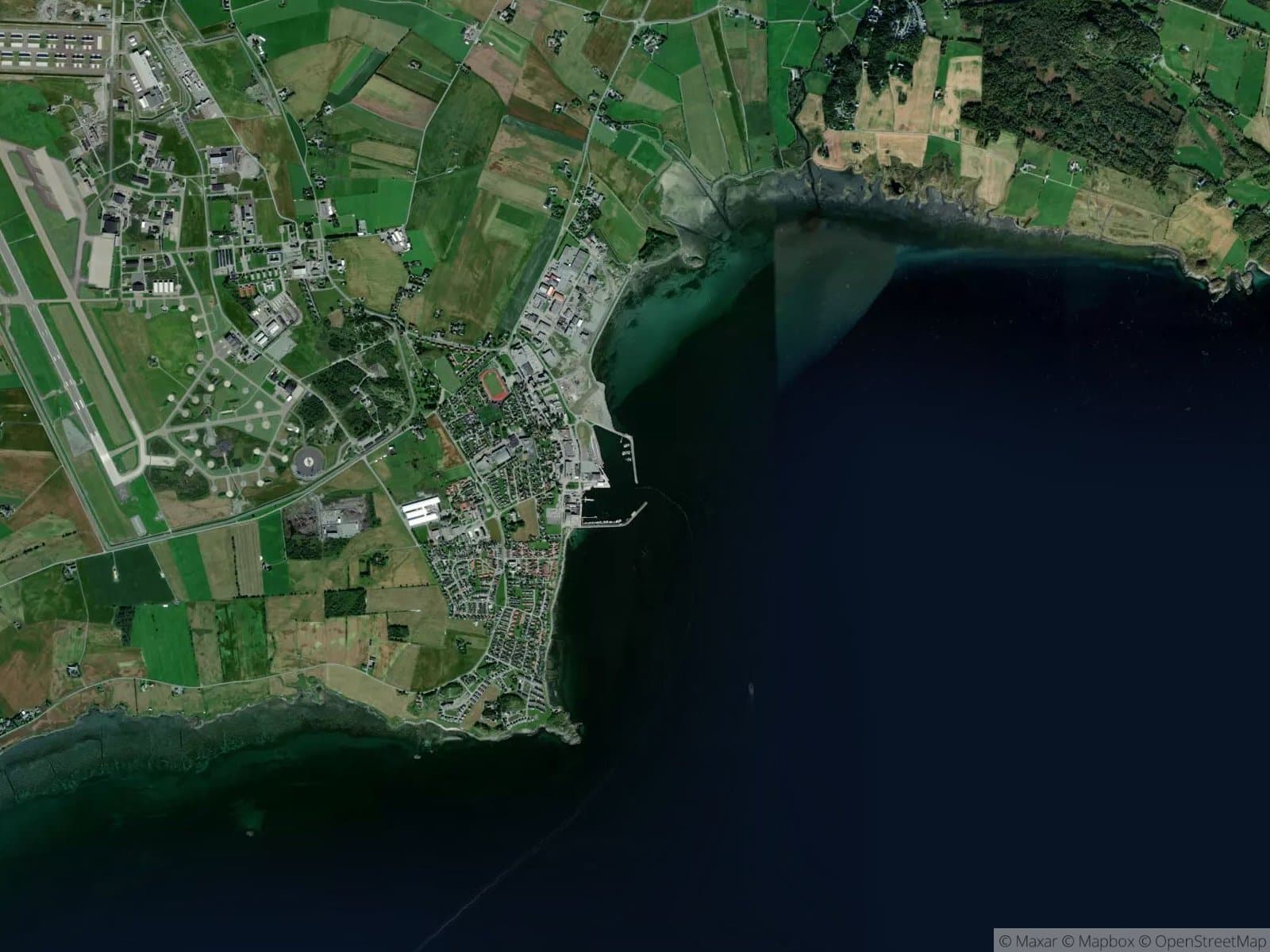Satellittbilde av Brekstad