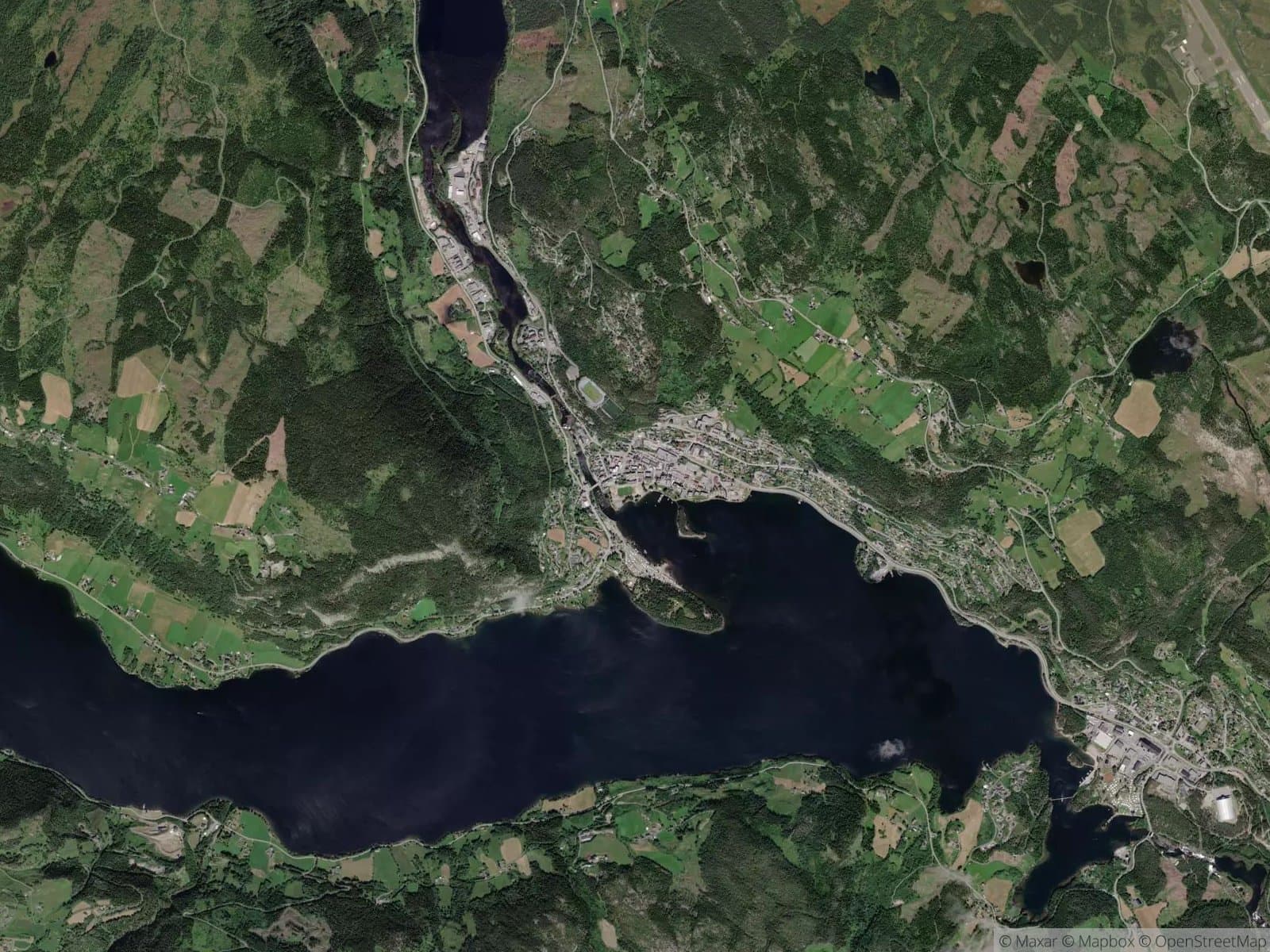 Satellittbilde av Fagernes