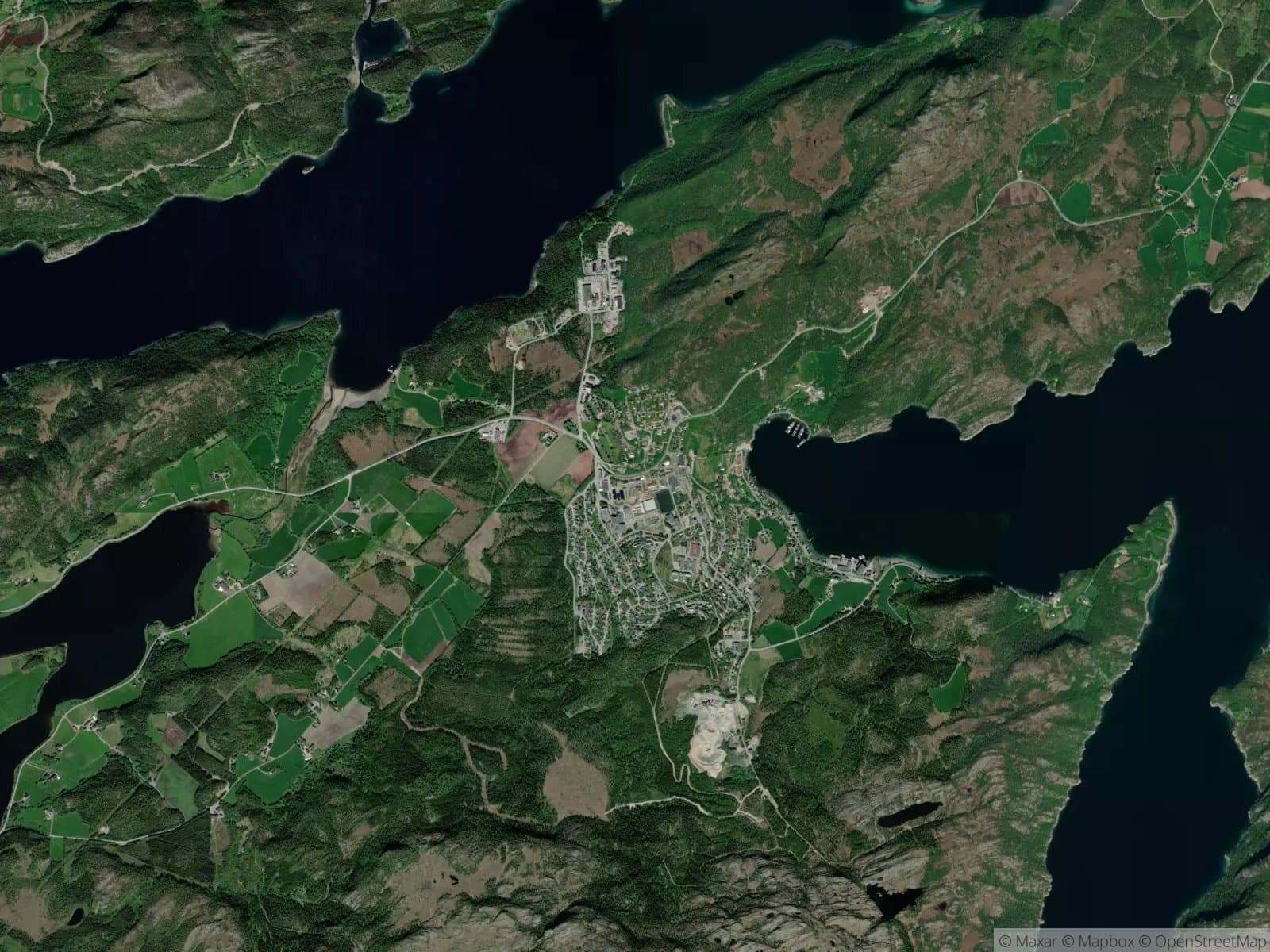Satellittbilde av Kolvereid