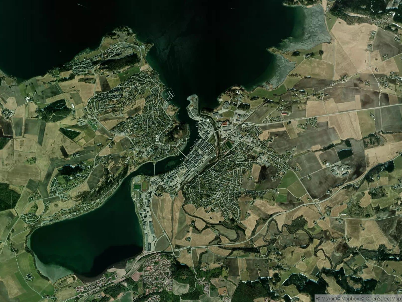 Satellittbilde av Levanger