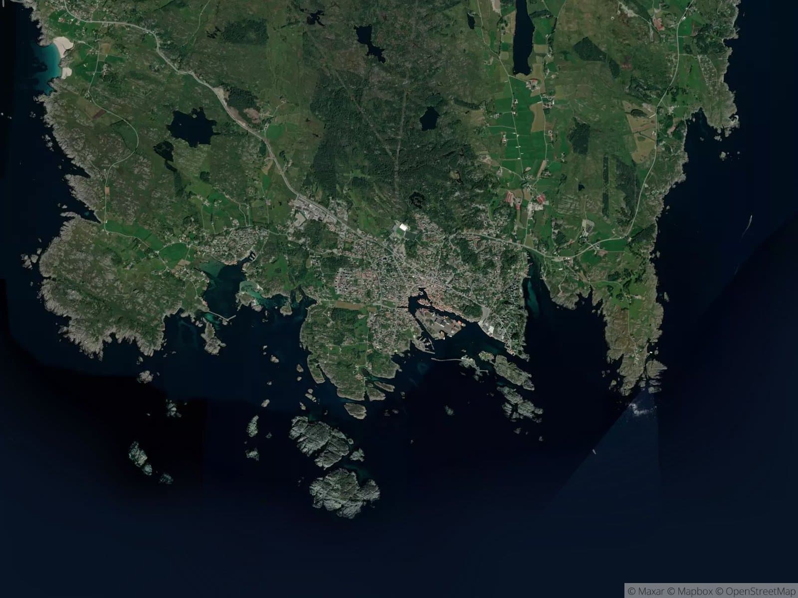 Satellittbilde av Skudeneshavn