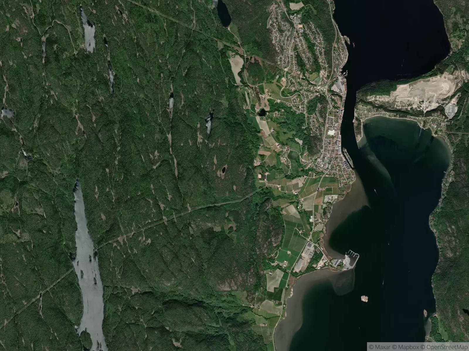 Satellittbilde av Svelvik