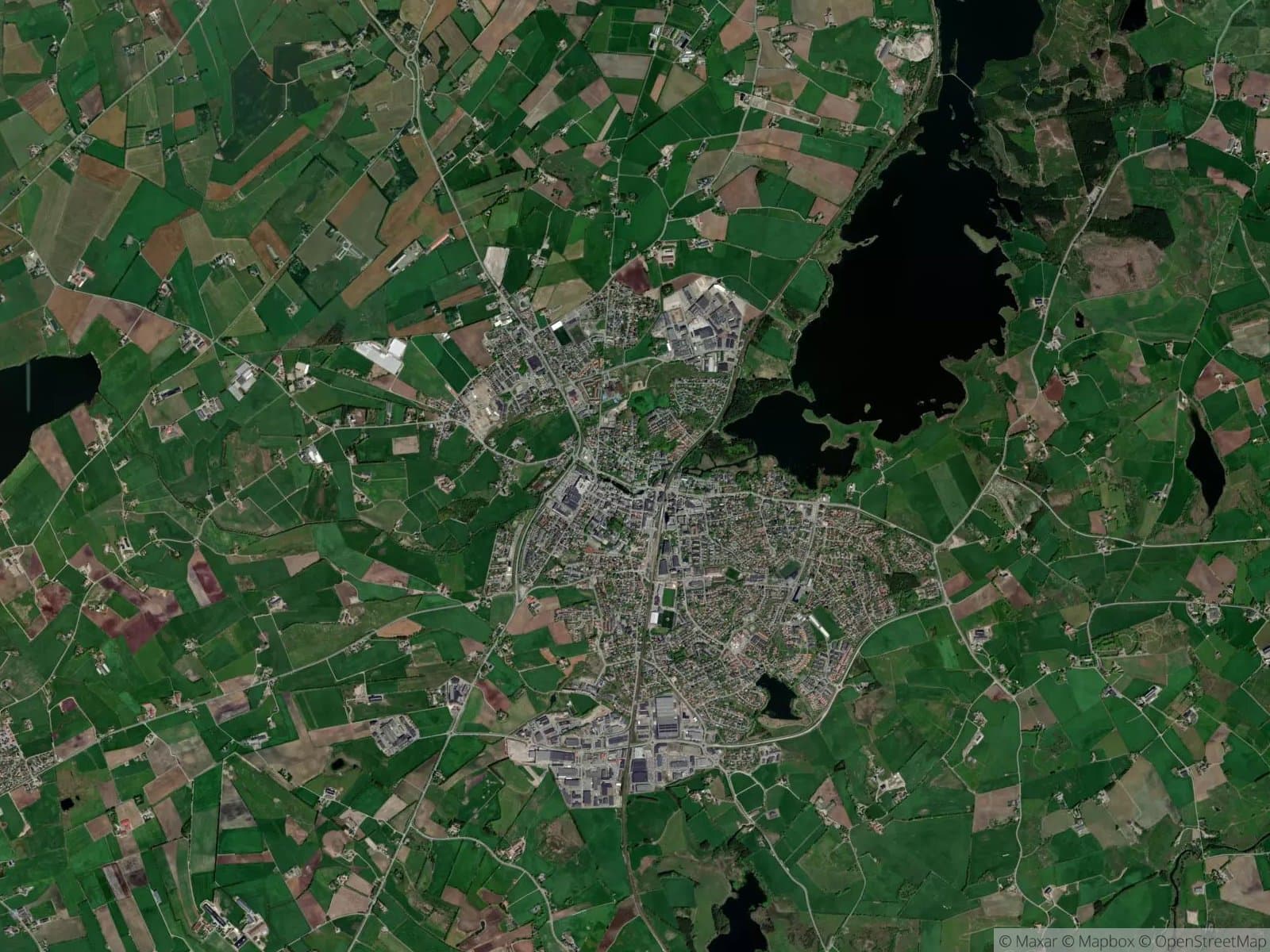 Satellittbilde av Bryne