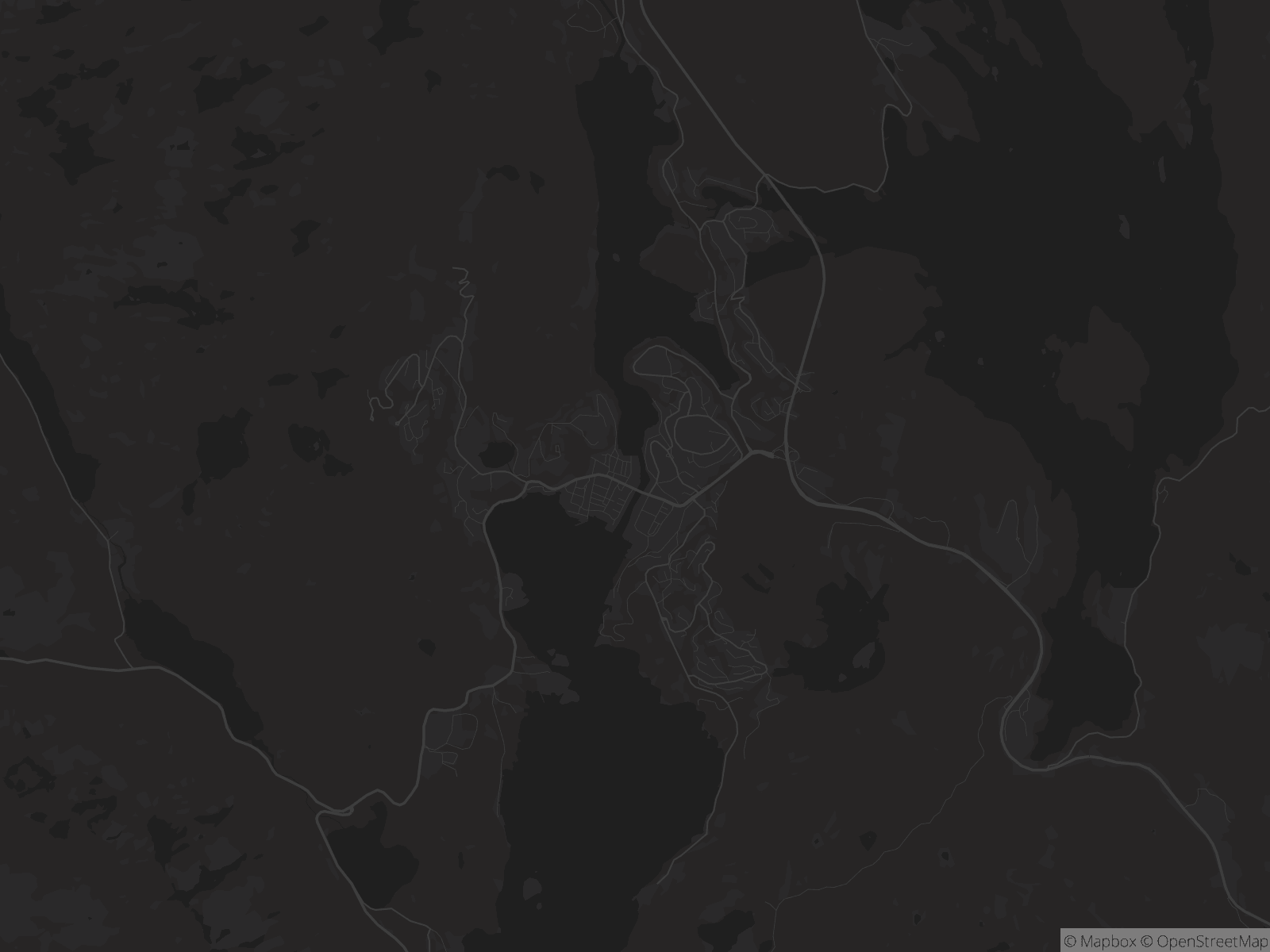 Kart over Flekkefjord