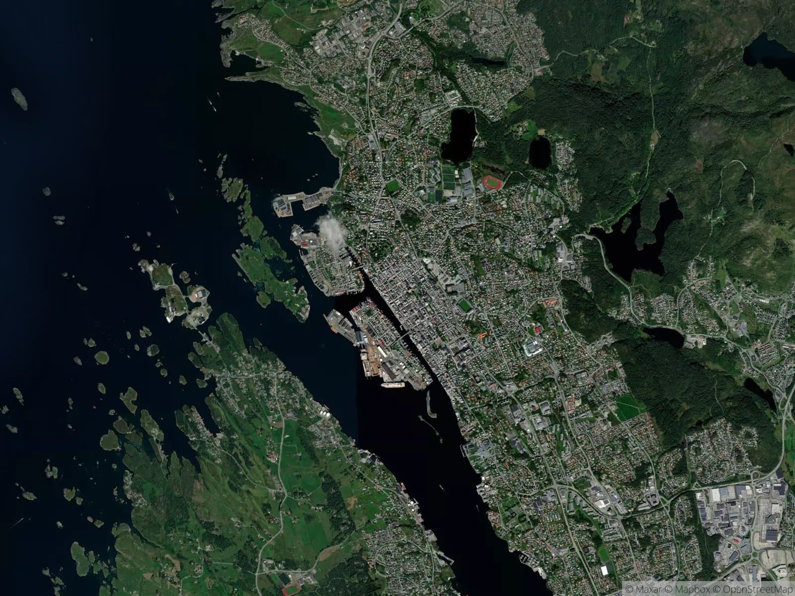 Satellittbilde av Haugesund