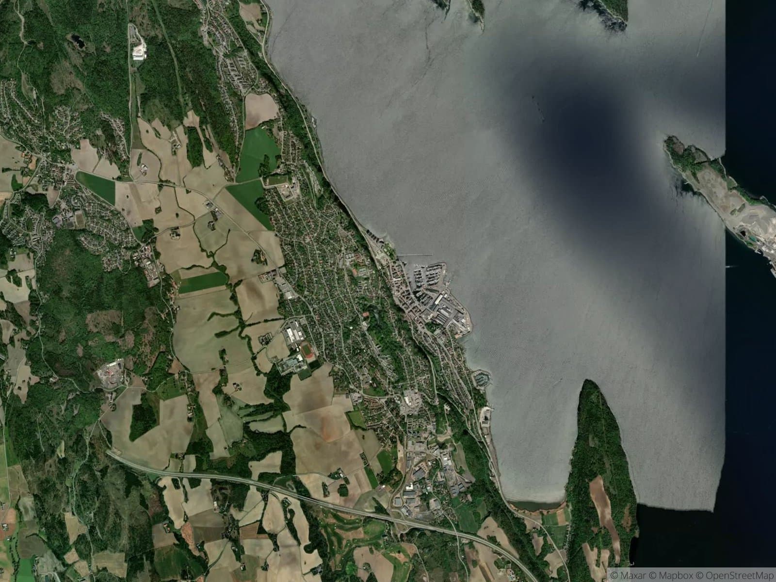 Satellittbilde av Holmestrand