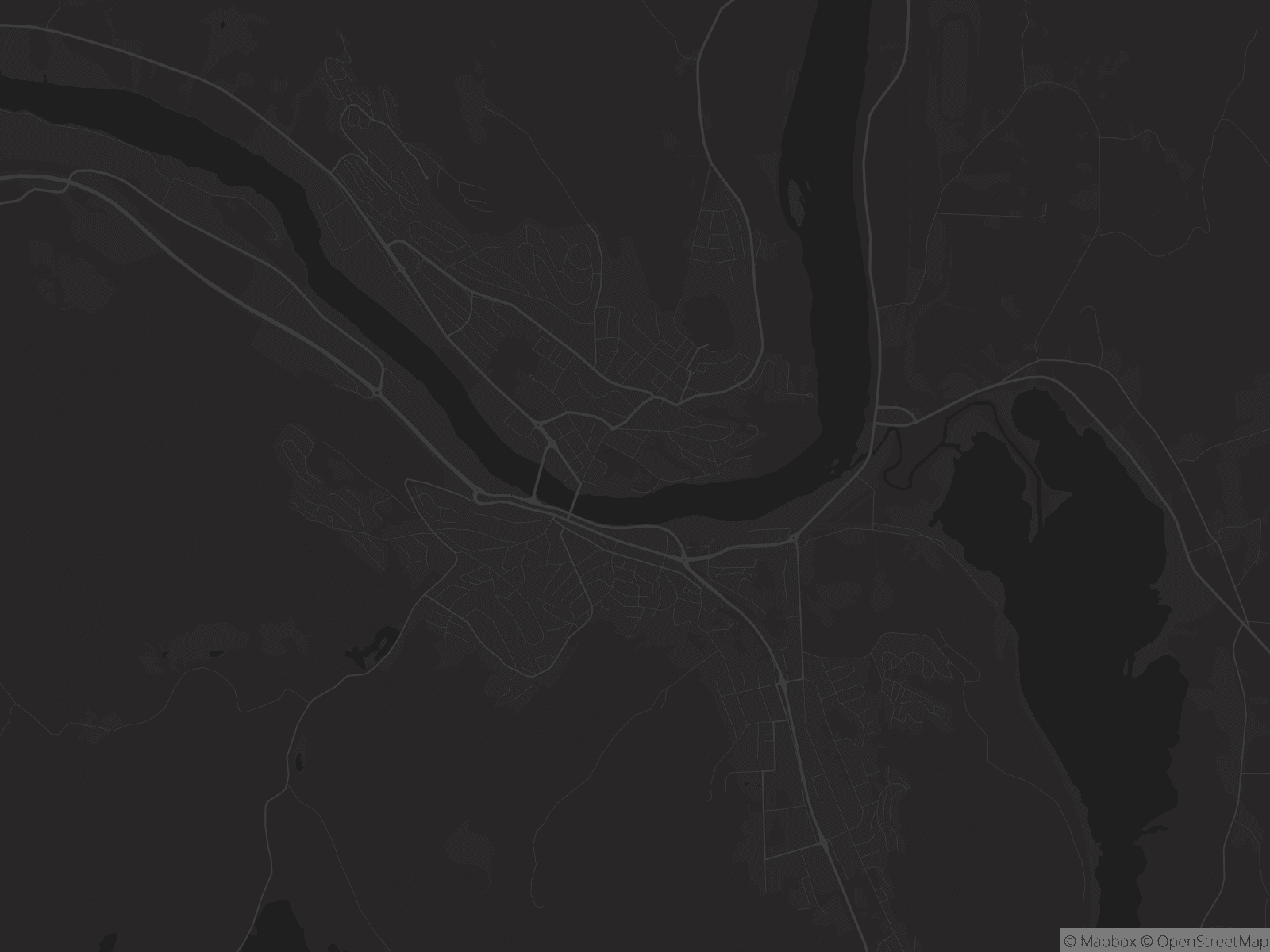 Kart over Kongsvinger