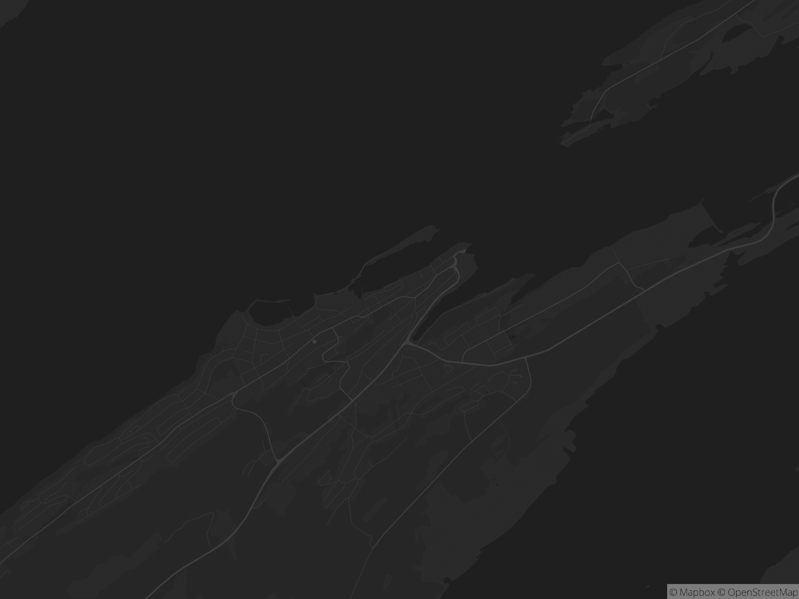 Kart over Sandnessjøen