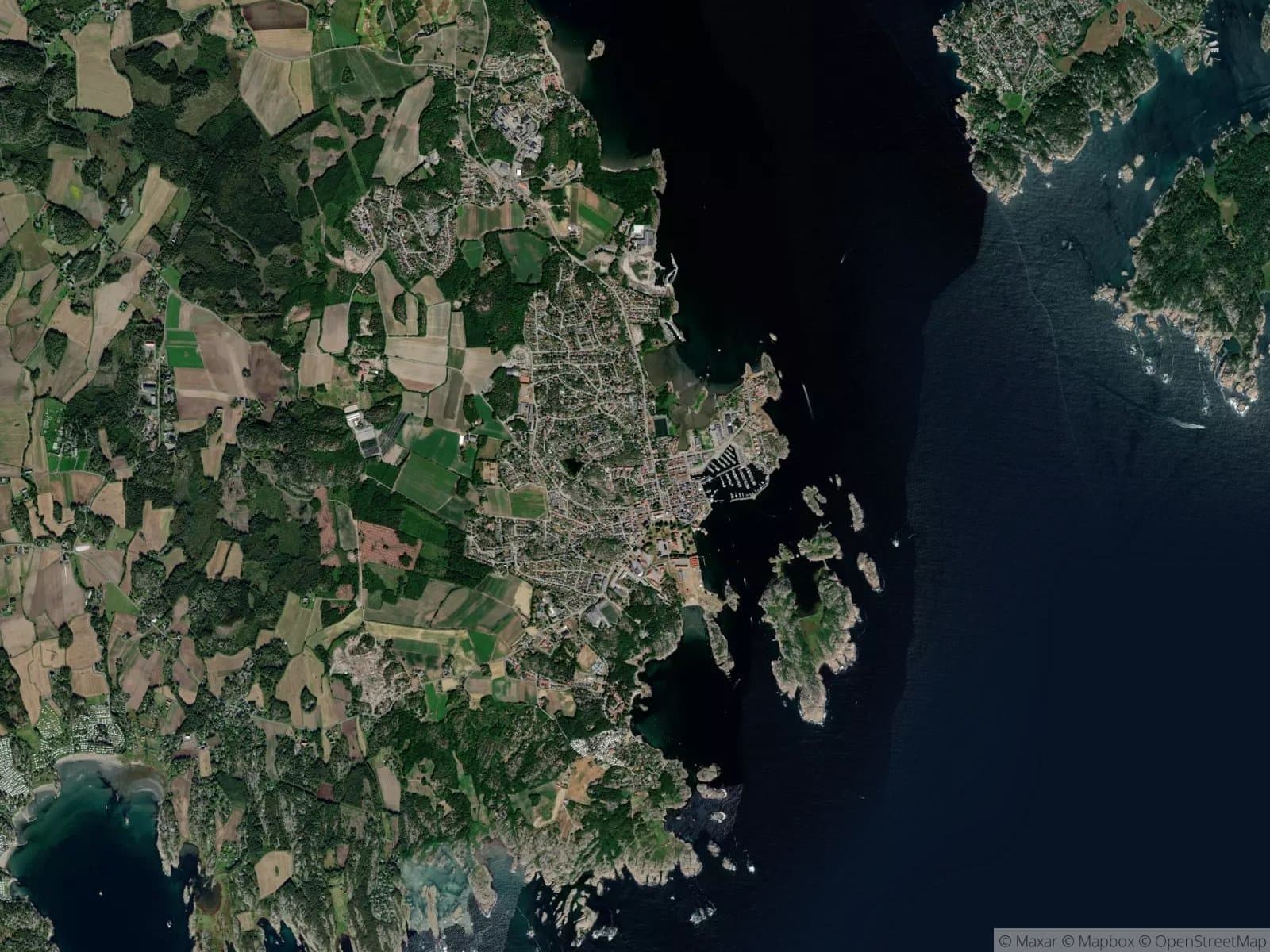 Satellittbilde av Stavern