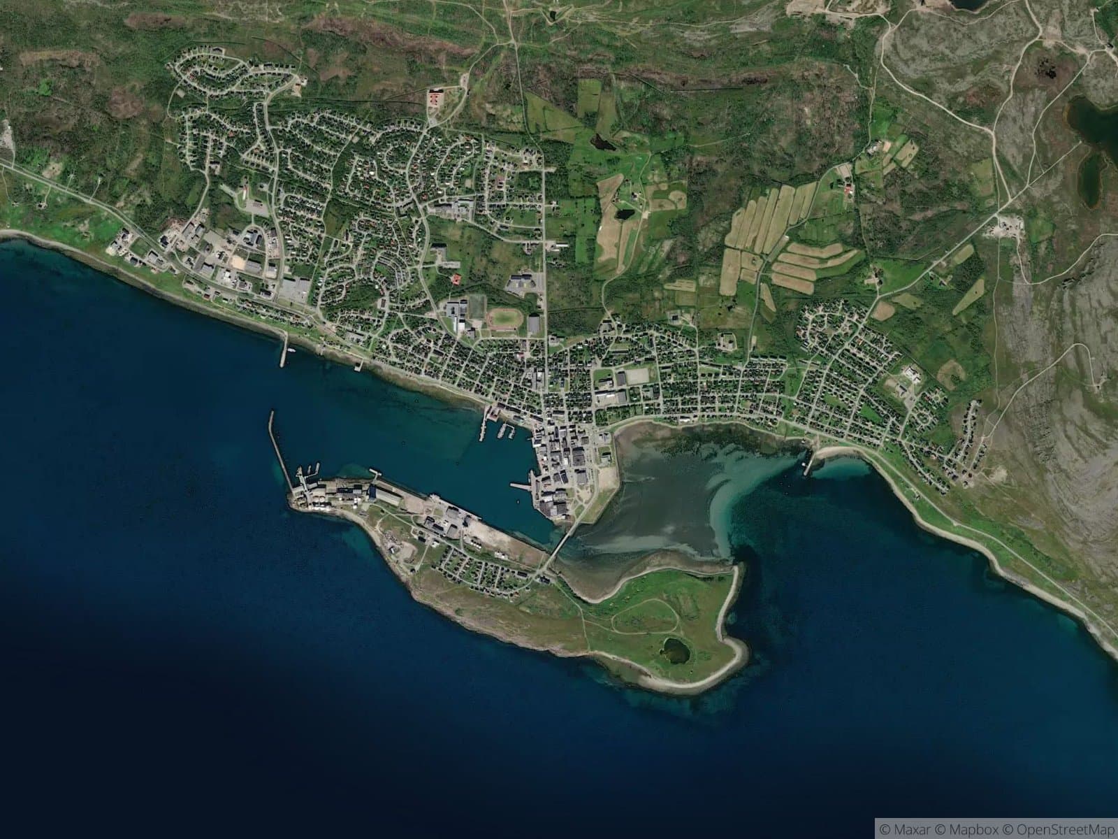 Satellittbilde av Vadsø