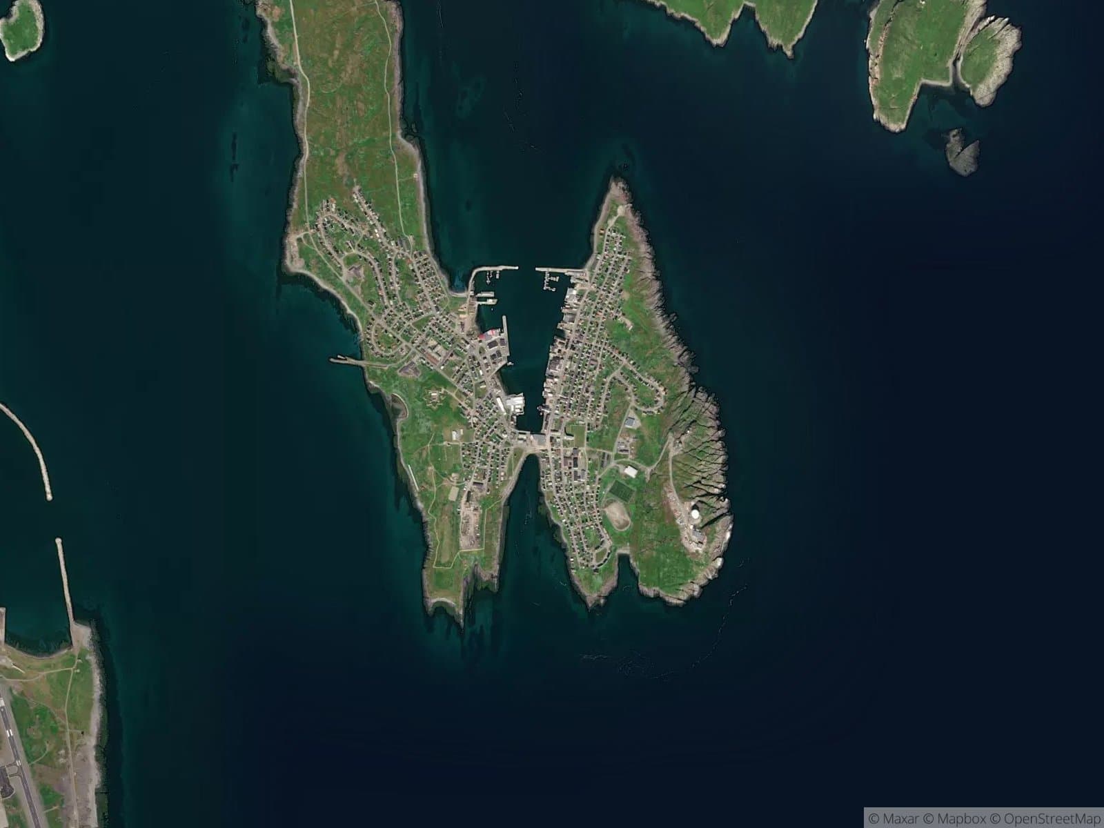 Satellittbilde av Vardø