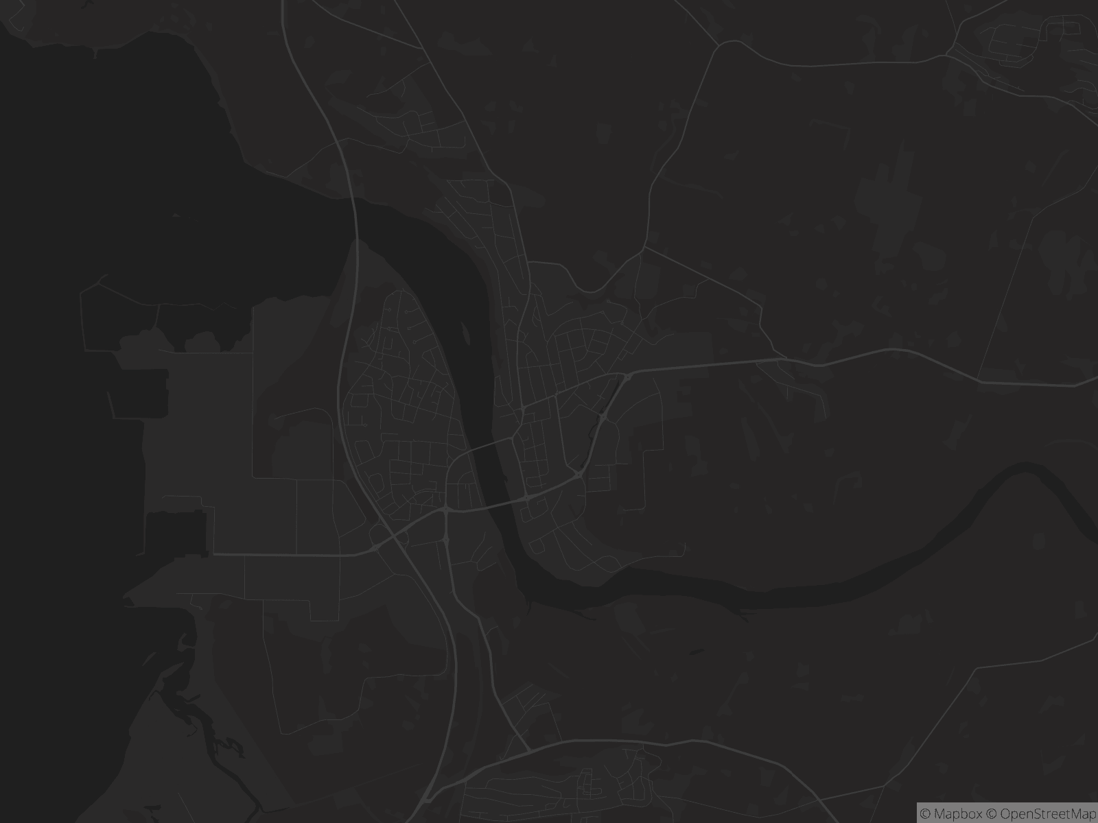 Kart over Verdalsøra