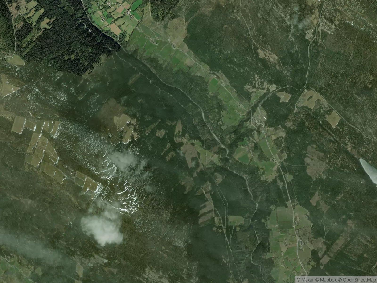 Satellittbilde av Vinstra