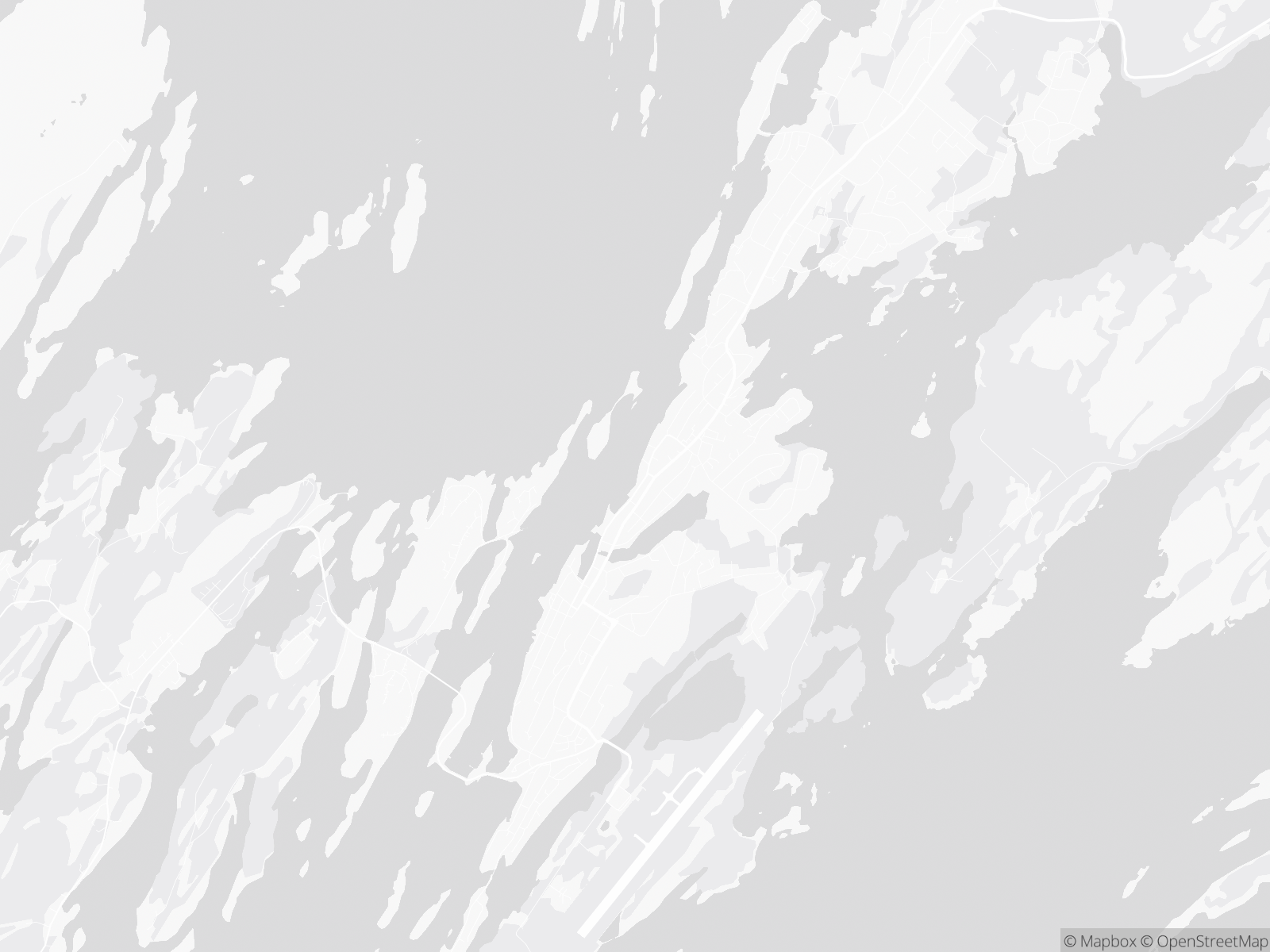 Kart over Brønnøysund