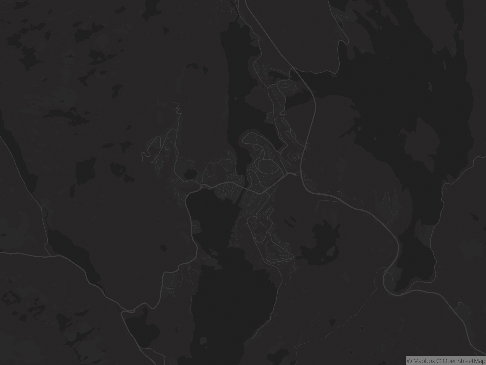 Kart over Flekkefjord