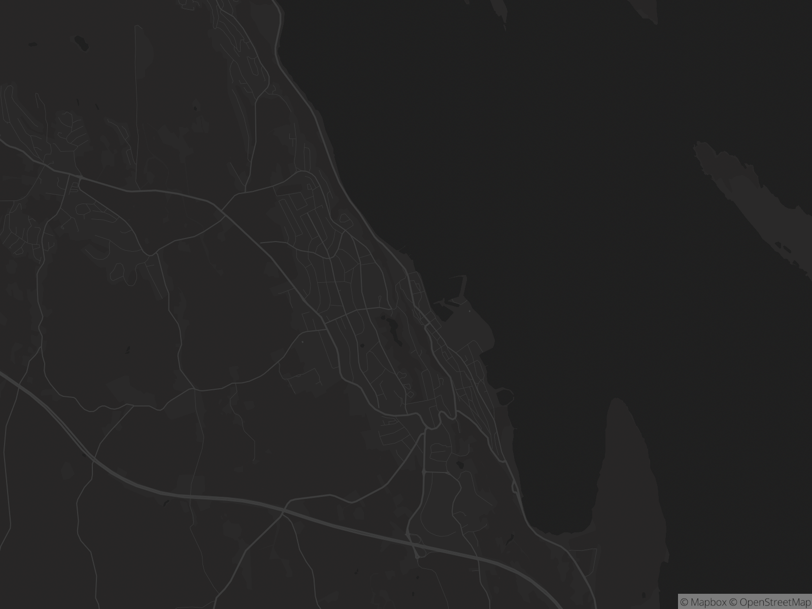 Kart over Holmestrand