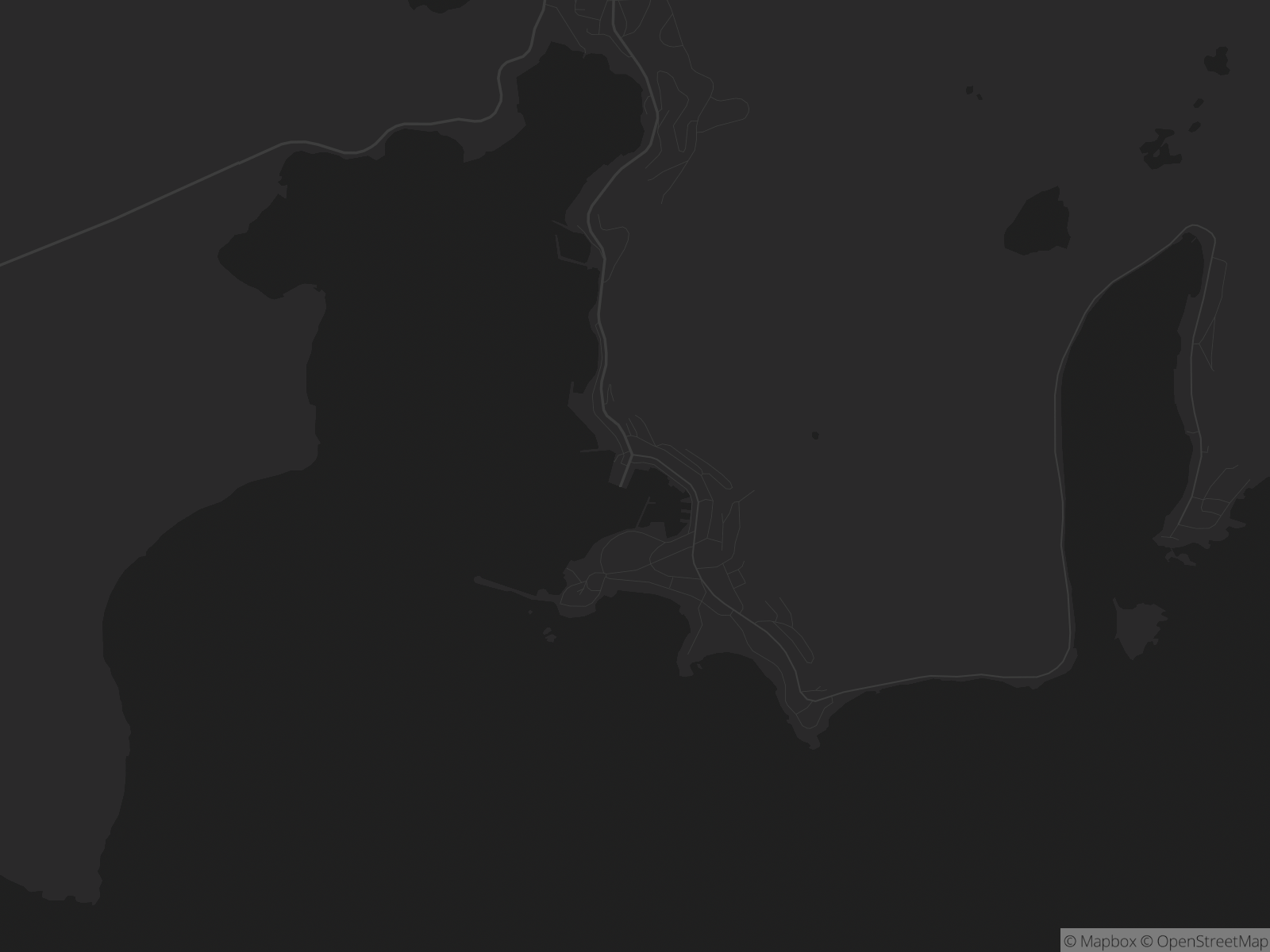 Kart over Honningsvåg