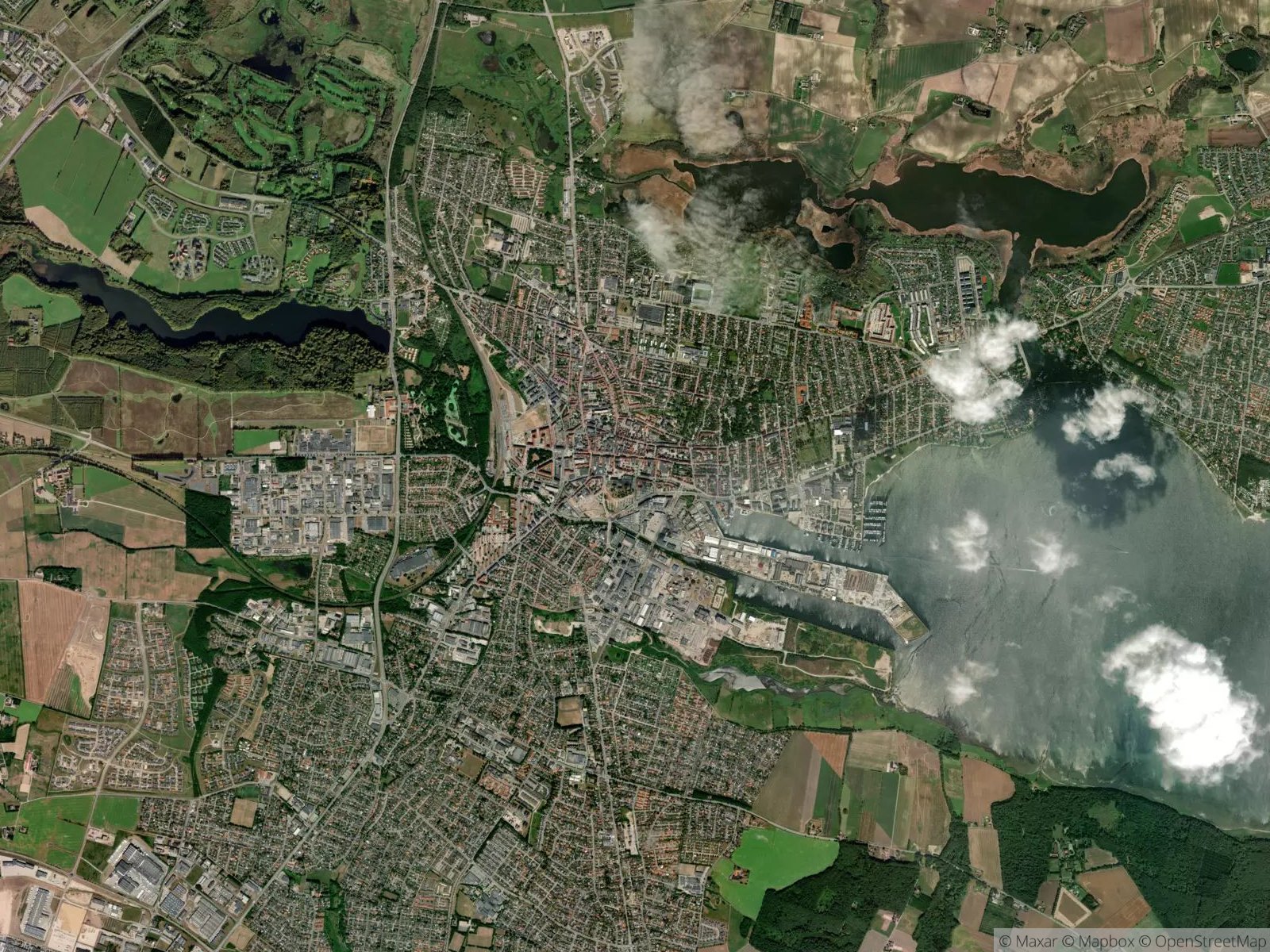 Satellitbillede af Horsens