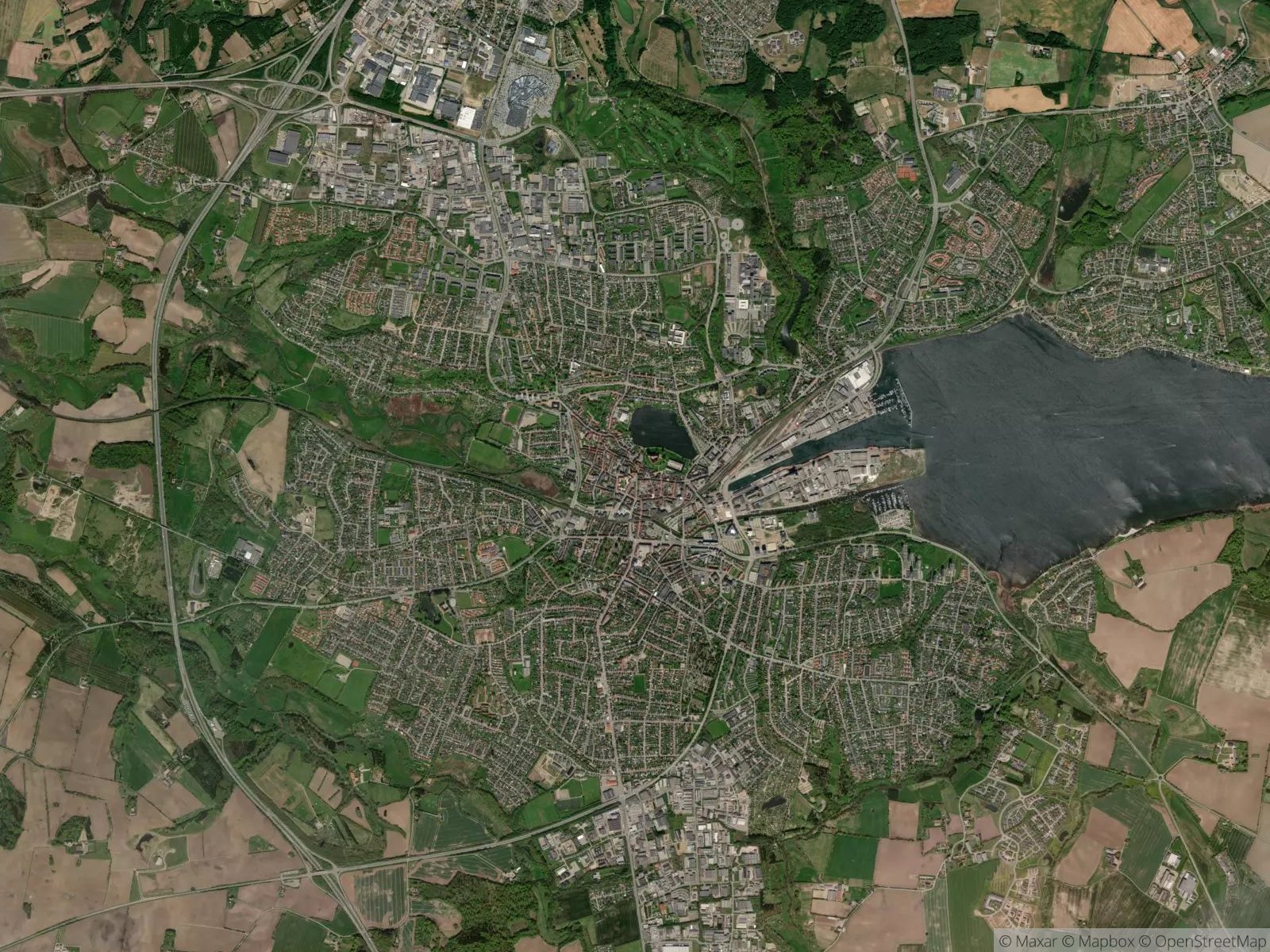 Satellitbillede af Kolding