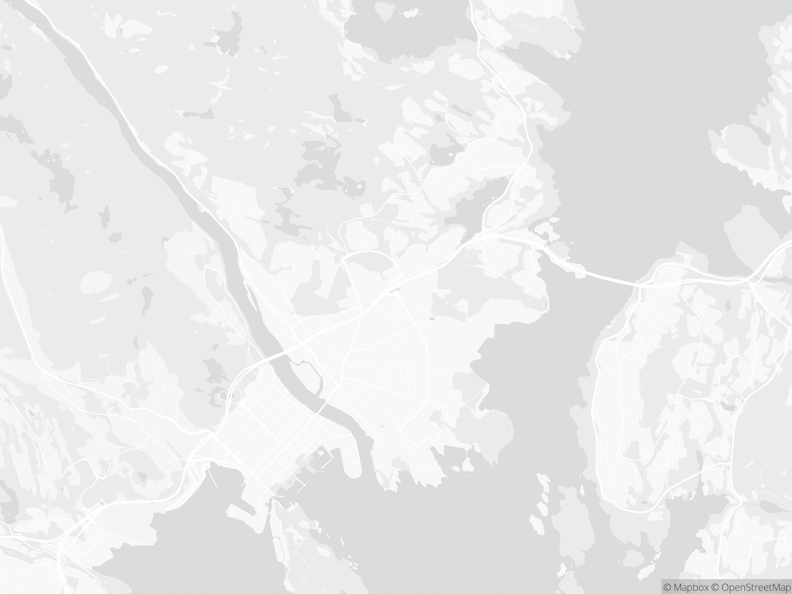 Kart over Kristiansand