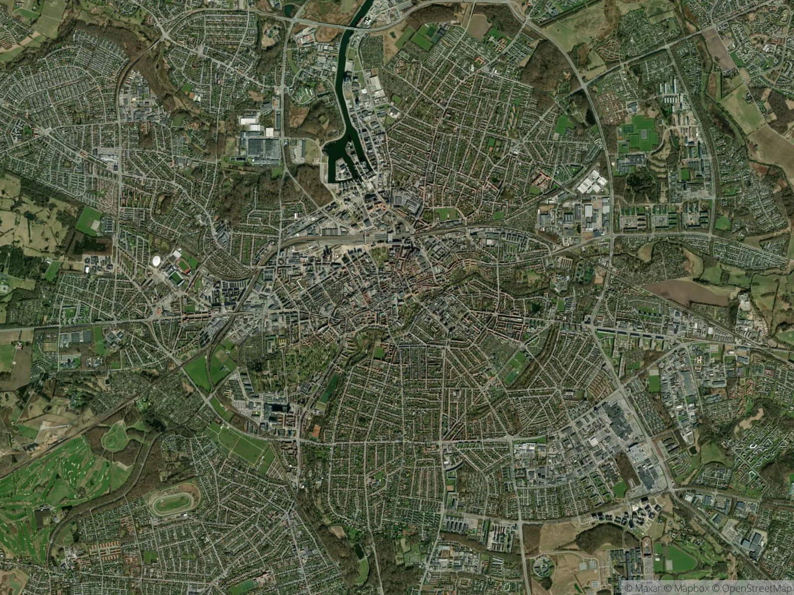 Satellitbillede af Odense