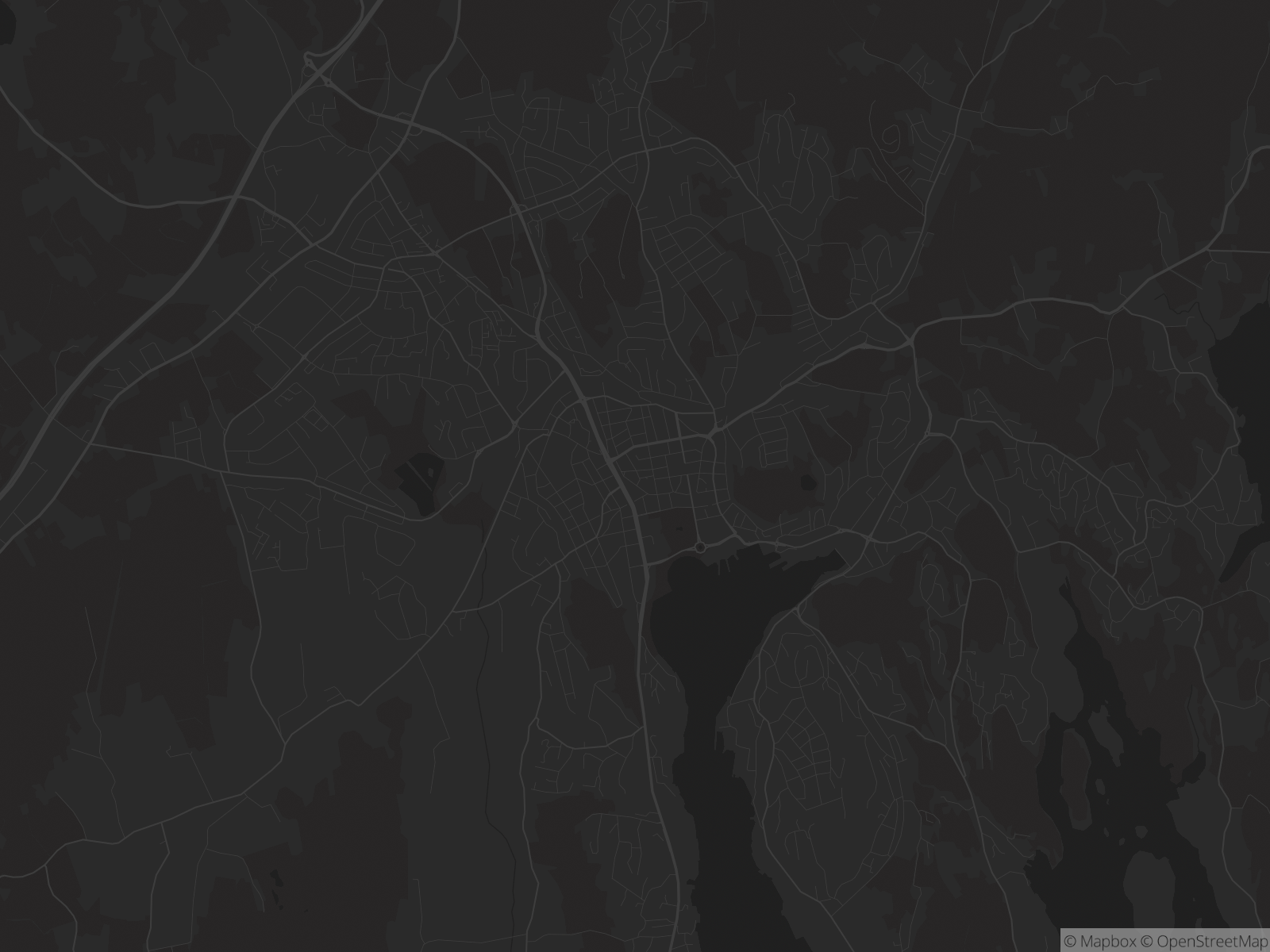 Kart over Sandefjord