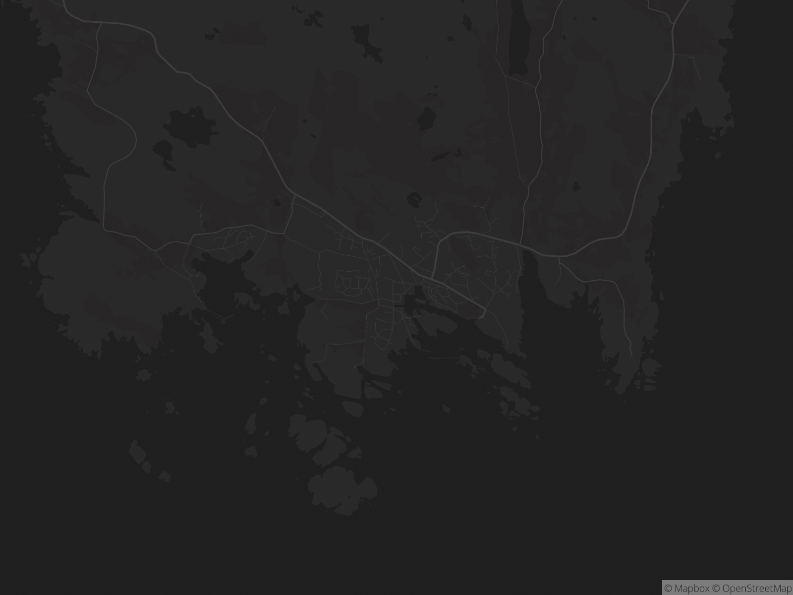 Kart over Skudeneshavn