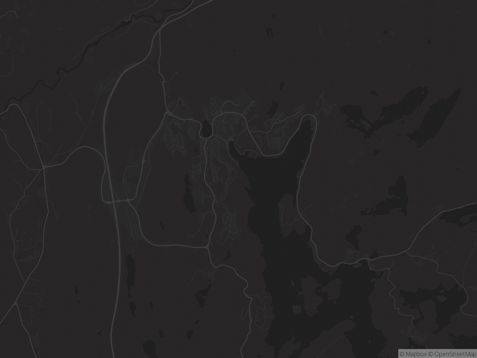 Kart over Tvedestrand