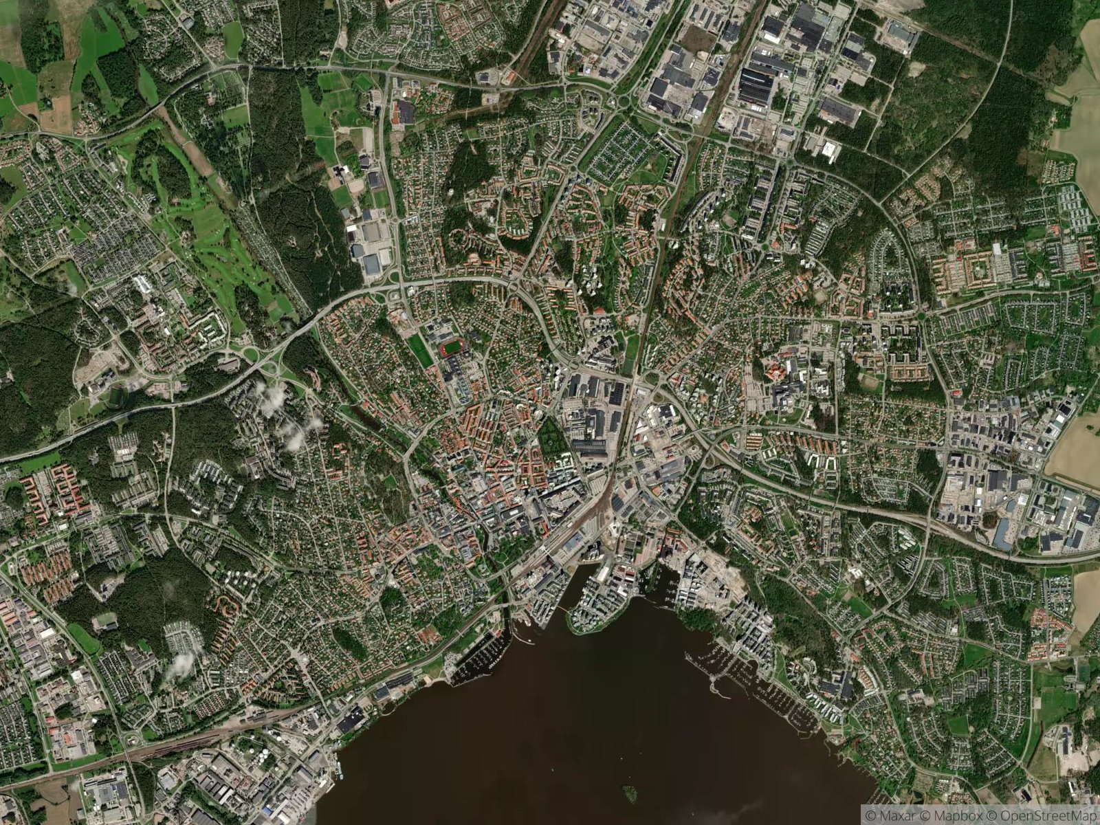 Satellitbild av Västerås