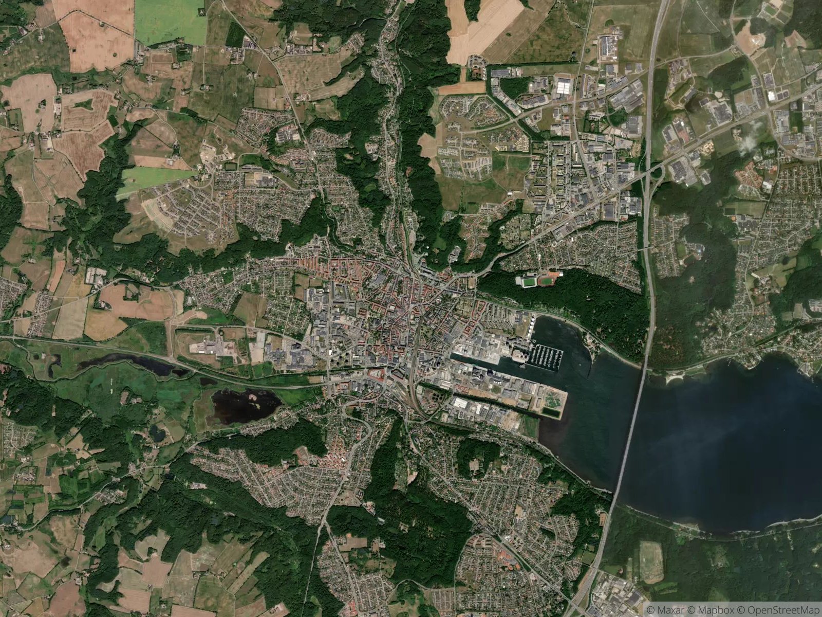 Satellitbillede af Vejle