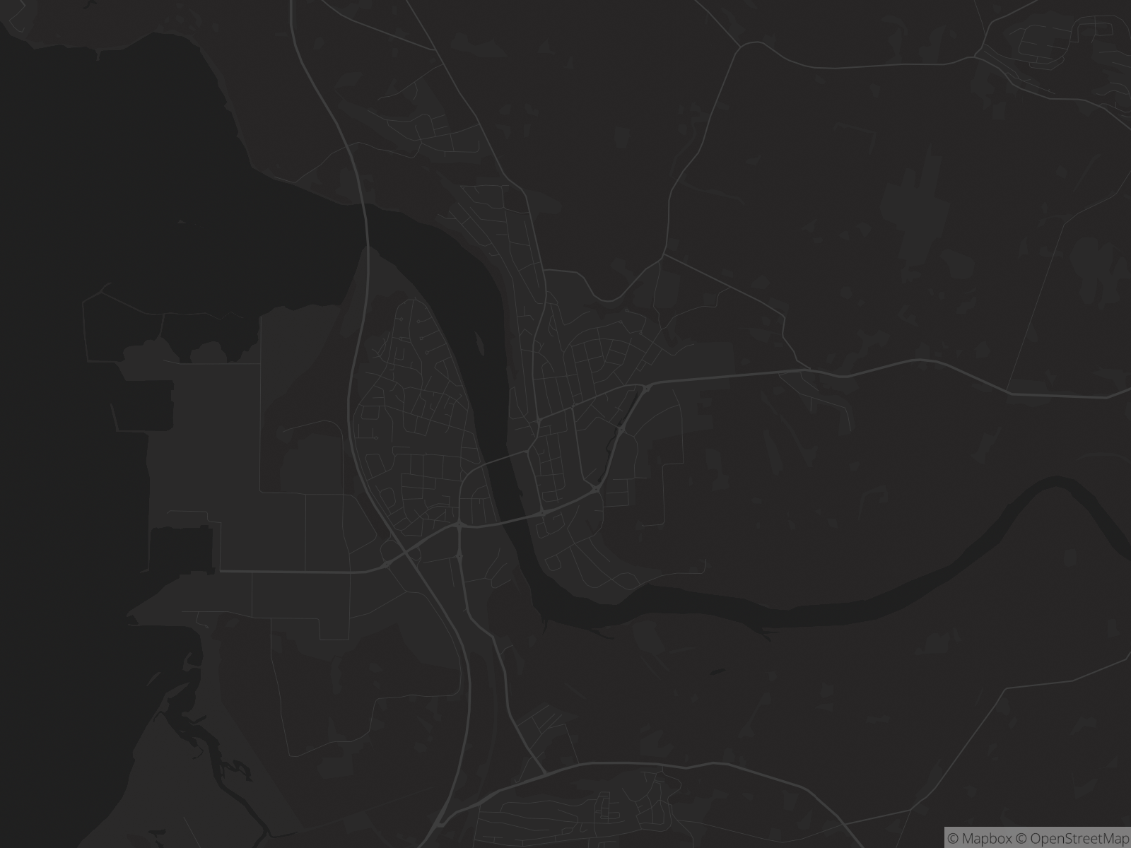 Kart over Verdalsøra